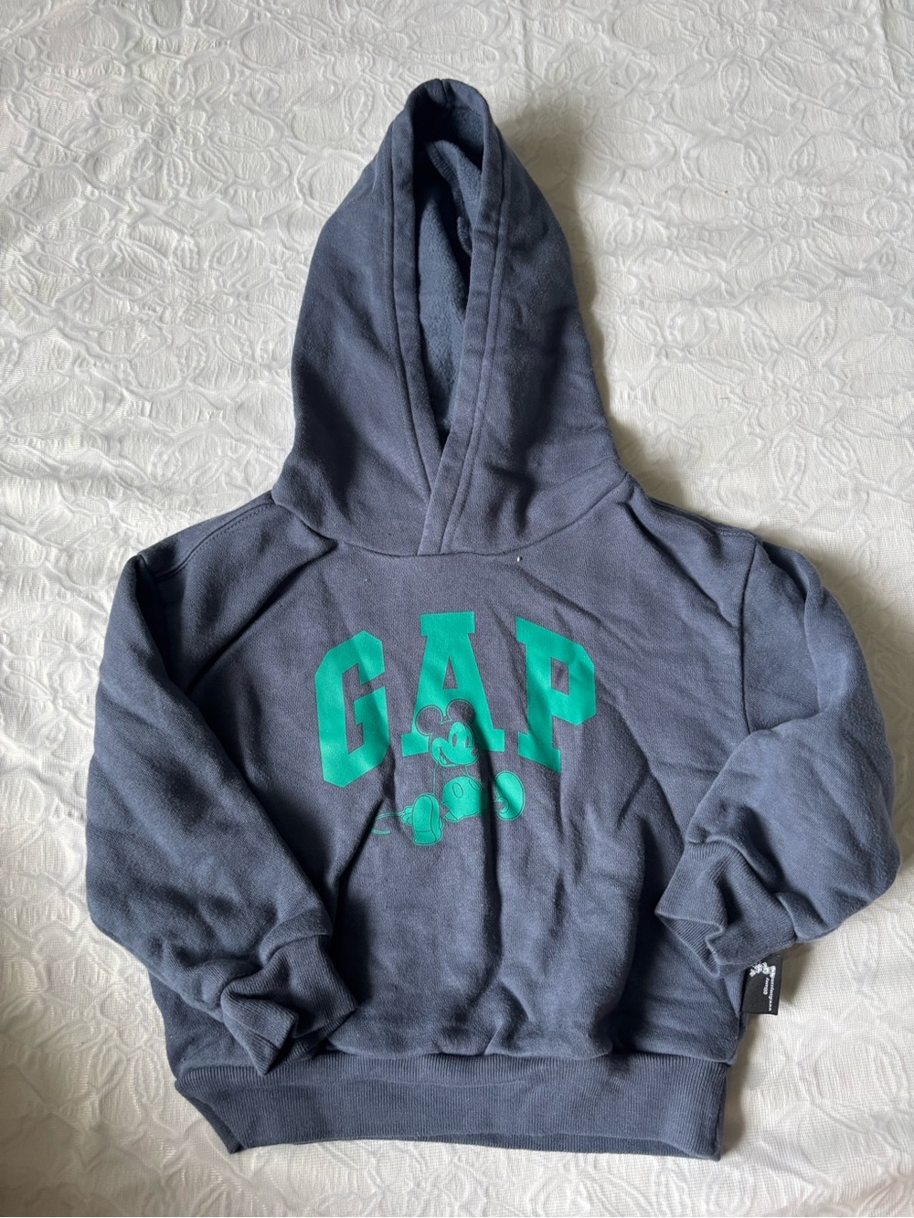 GAP Kids Charcoal Hoodie with Teal Logo